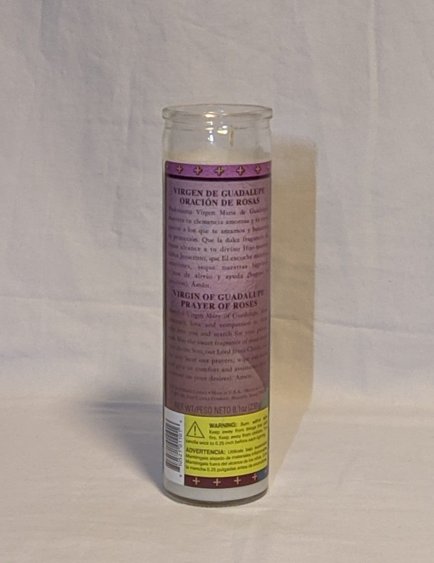 Candle: Virgen de Guadalupe (Our Lady of Guadalupe)